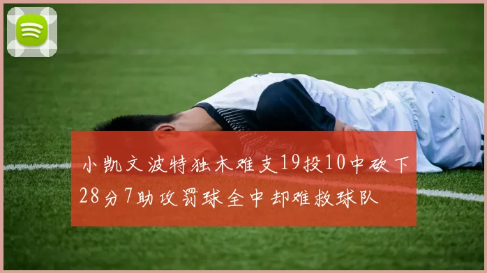 小凯文波特独木难支19投10中砍下28分7助攻罚球全中却难救球队